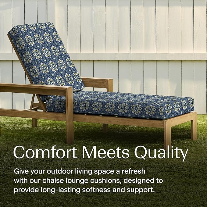 Honeycomb Outdoor Chaise Lounge Cushion