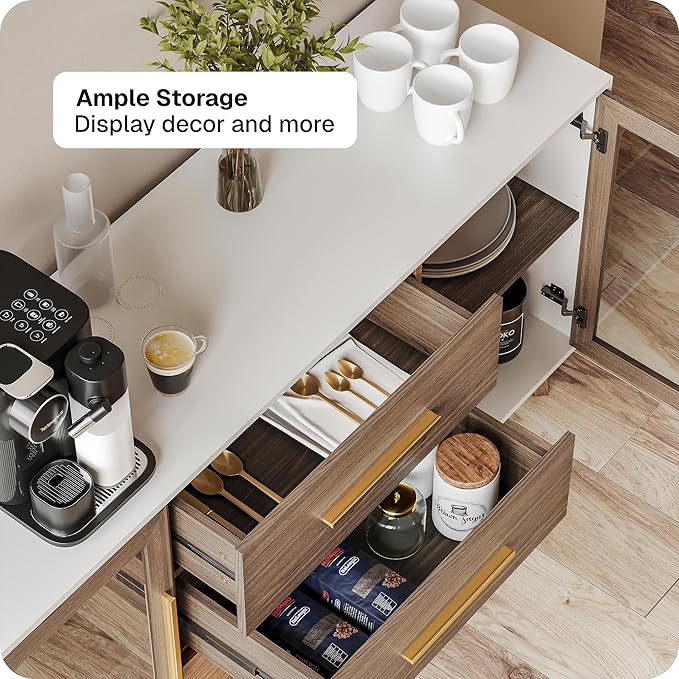 BELLEZE 60‘’ Sideboard Buffet, Console Table