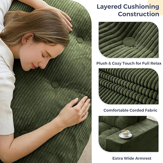 MAXYOYO 63" Loveseat Sofa Couch