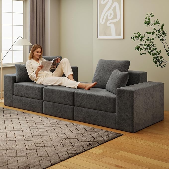 Cloud Modular Sectional Sofa, Comfy Boneless Couch