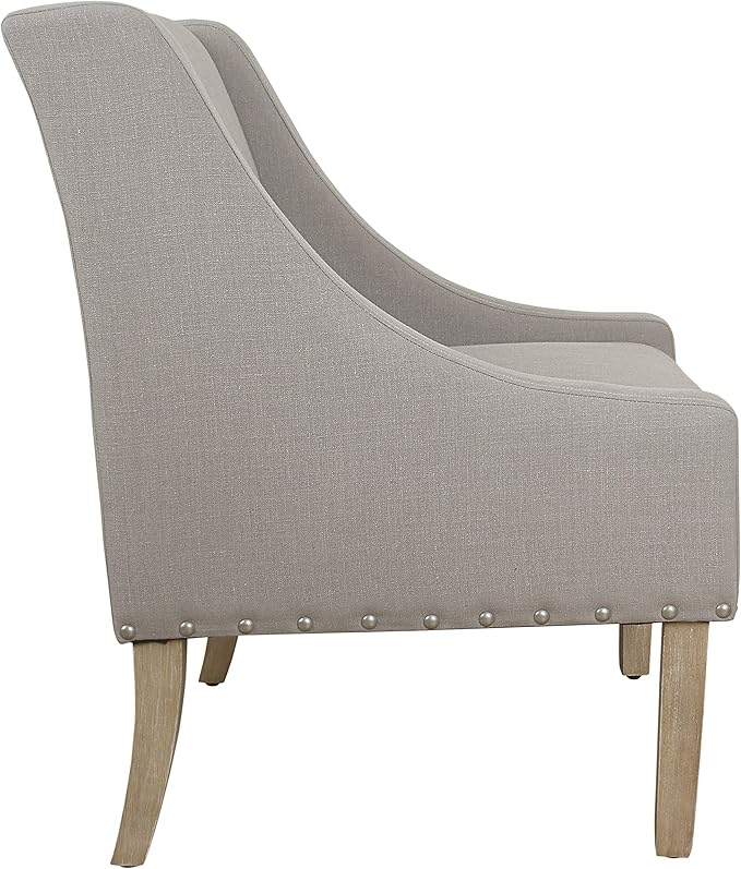 Homepop Home Decor | Upholstered Classic Swoop Arm Accent Chair | Accent Chairs