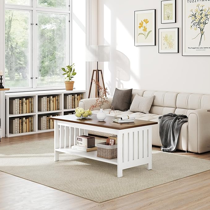 YOSHOOT 39.4" Farmhouse Coffee Table