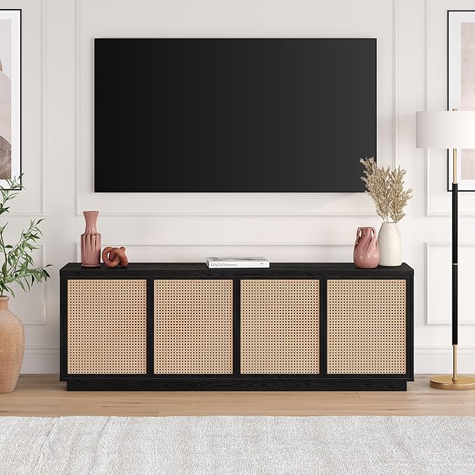 Henn&Hart 2-Tone TV Stand for TVs up to 78"
