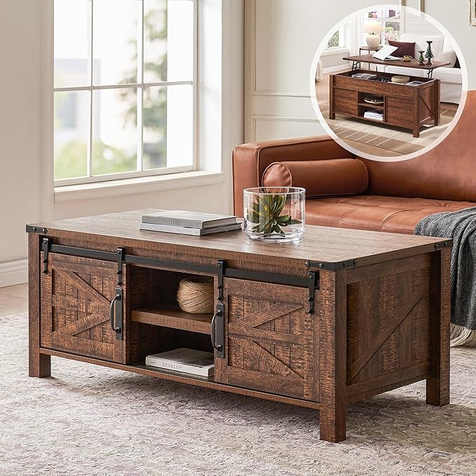 OKD 48" Farmhouse Lift Top Coffee Table