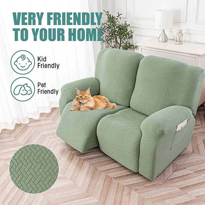 Genina Recliner Loveseat Cover Stretch Couch Covers Sofa slipcover