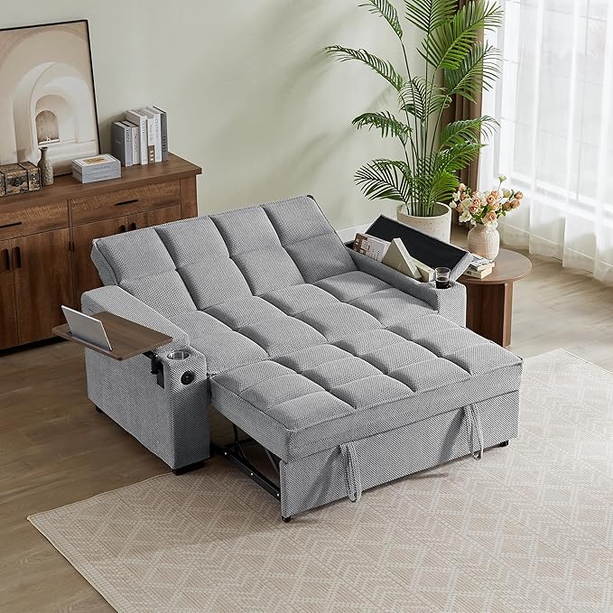 Auvsoce 65'' Chaise Lounge Chair Indoor, 3-in-1 Convertible Sofa Bed
