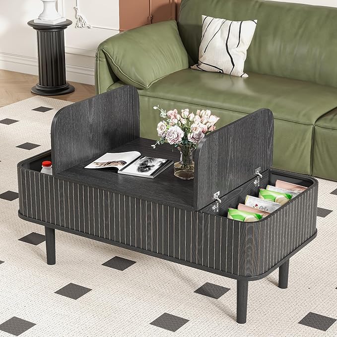 Fluted Lift Top Coffee Table