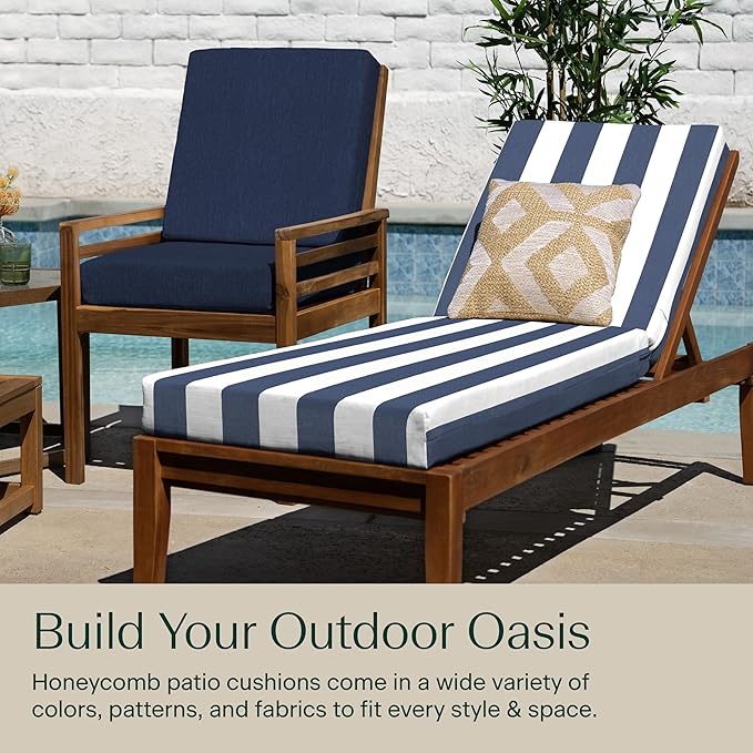 Honeycomb Outdoor Chaise Lounge Cushion