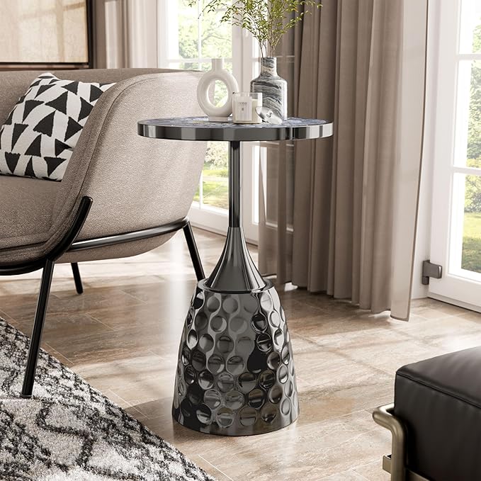 Homes: Inside + Out Halric Modern 24" Tall Round End Table