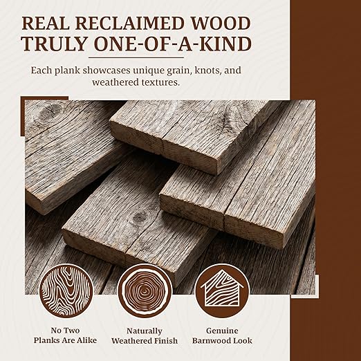 BARNWOODUSA Real Reclaimed Wood Planks