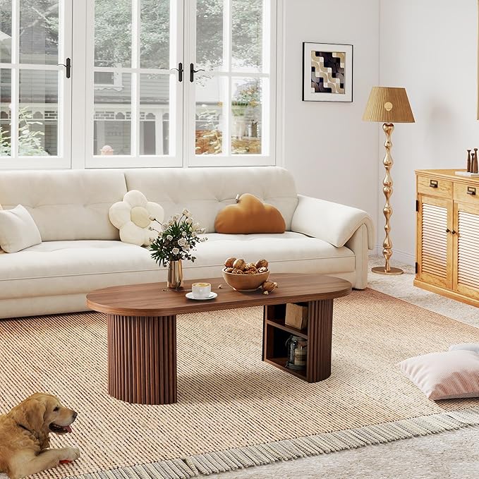 Oval Fluted Coffee Table