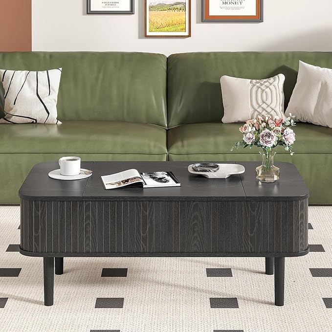 Fluted Lift Top Coffee Table