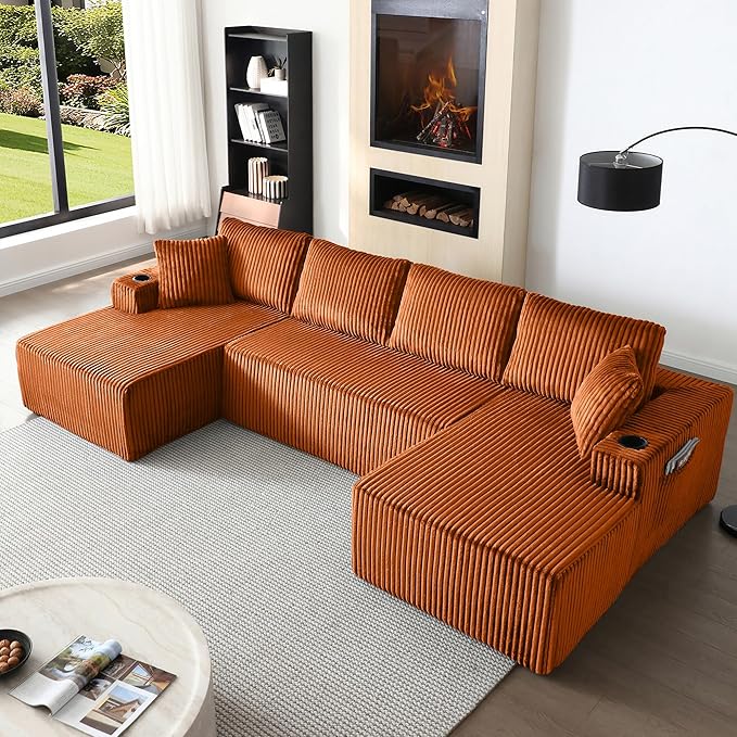 124" Oversized Sectional Couches