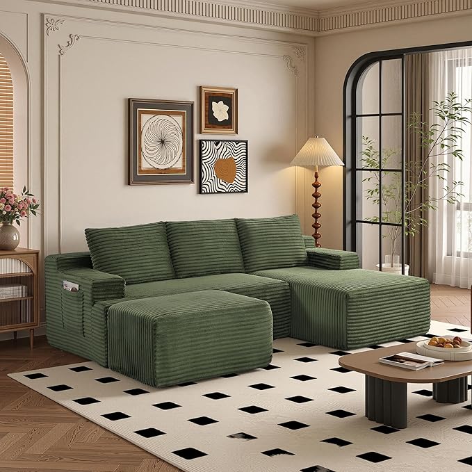 96" Sectional Couches for Living Room Cloud Couch Sofa