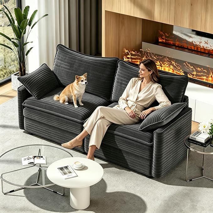 Vesgantti 74" Cloud Couch for Living Room, 2 Seaters Deep Seat Sectional