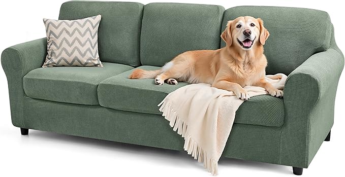 SUBRTEX 7 Pieces Stretch Sofa Slipcover Sets Couch Cover Sets Backrest Cushion
