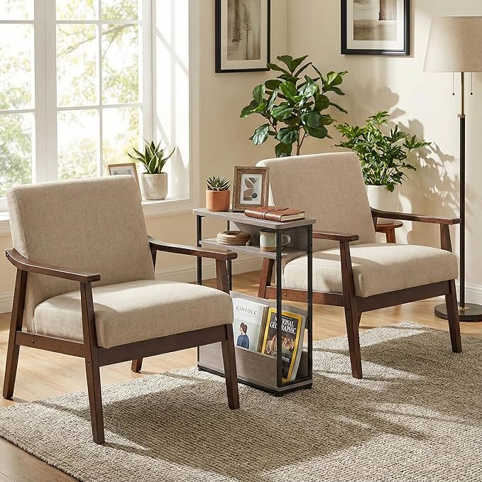 Narrow Side Table, 3-Tier Slim End Table