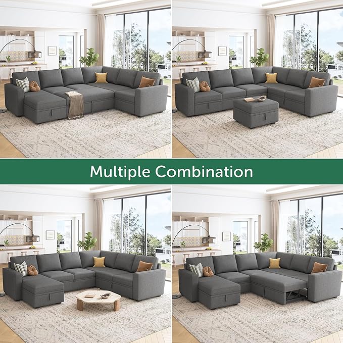 HONBAY Sectional Sleeper Sofa