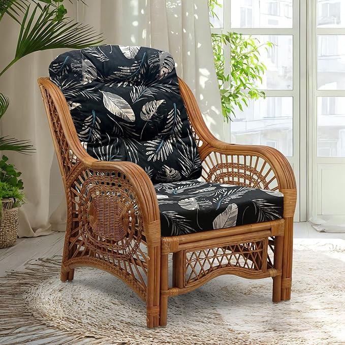 Malibu Lounge Living Accent Armchair Natural Rattan Wicker Handmade Design
