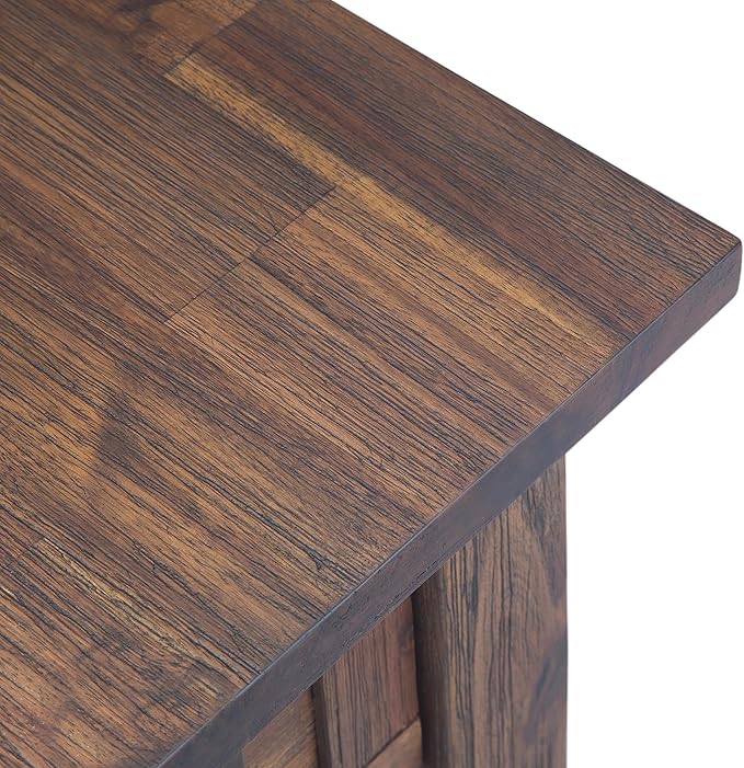 SIMPLIHOME Monroe Narrow Side Table – 14 inch Wide Solid Acacia Wood End Table