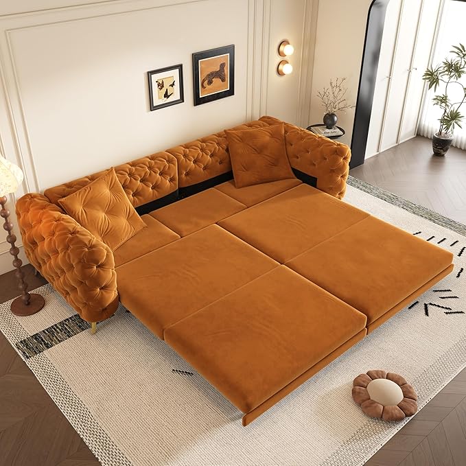 97.7" Convertible Queen Sleeper Sofa