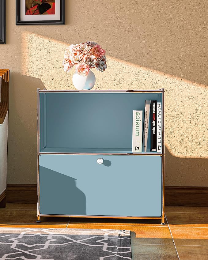 32.5-Inch Flip-Top Side Table & Buffet Cabinet