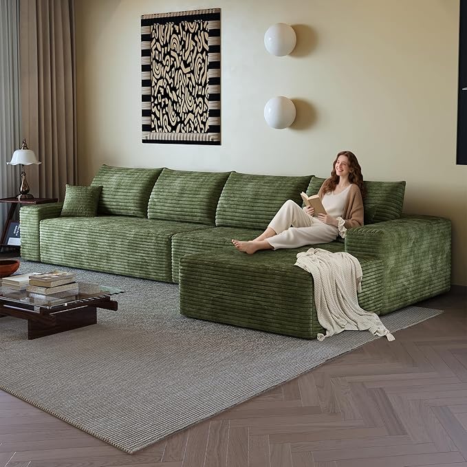 136" Sectional Couches for Living Room Cloud Couch Sofa