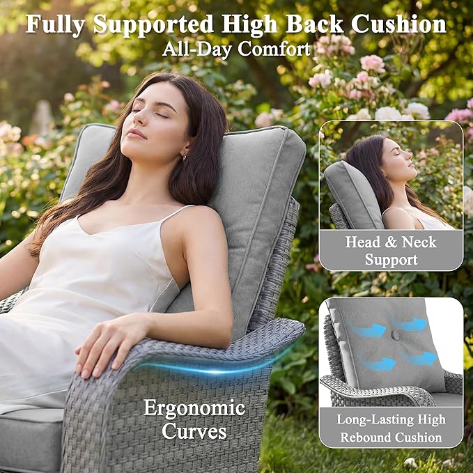2-Seat Modern Patio Furniture Set