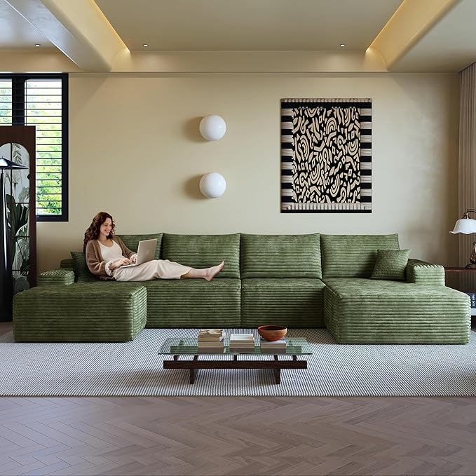 136" Sectional Couches for Living Room Cloud Couch Sofa