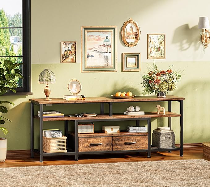 Huuger TV Stand for 55 60 Inch TV, Entertainment Center