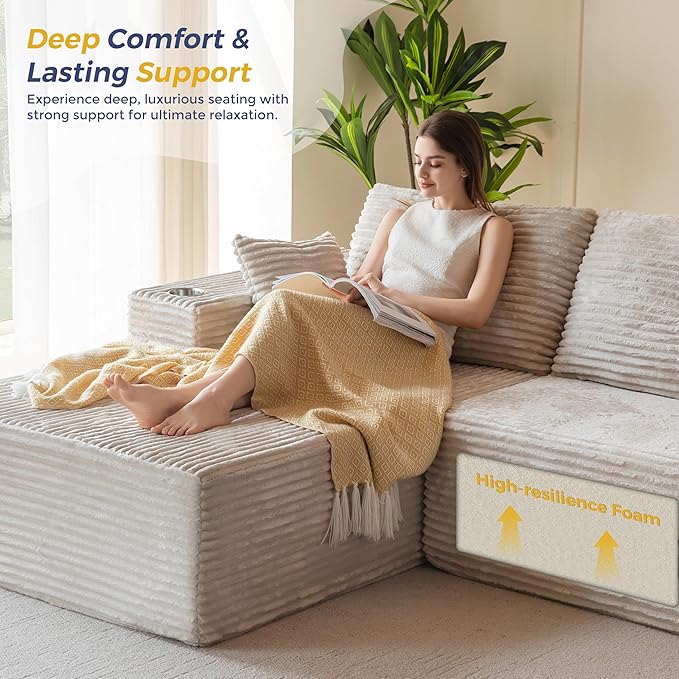 MAXYOYO 104" Modular Sectional Couch