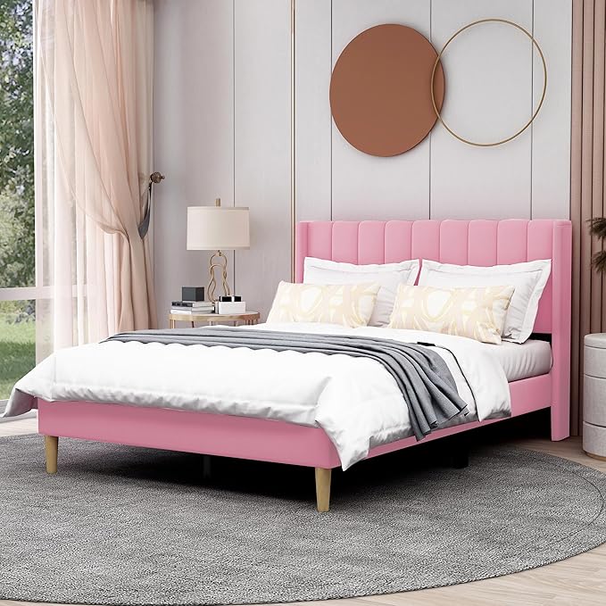 AGARTT Upholstered Platform Bed Frame Full Size
