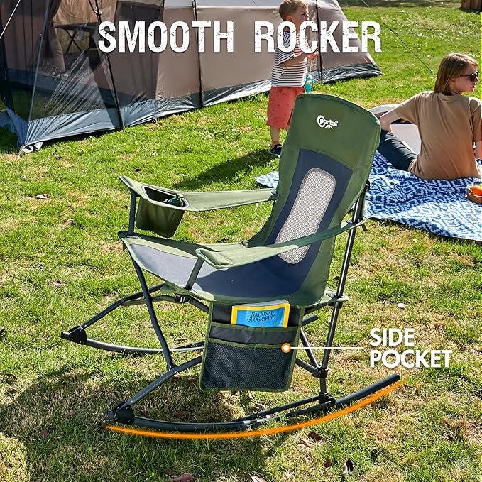 Portal Outdoor Rocking Chair Camping Folding Portable Rocker