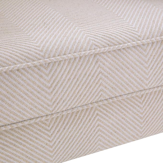HUIMO Printed Wingback Accent Chair, Linen Upholstered High Back Armchair