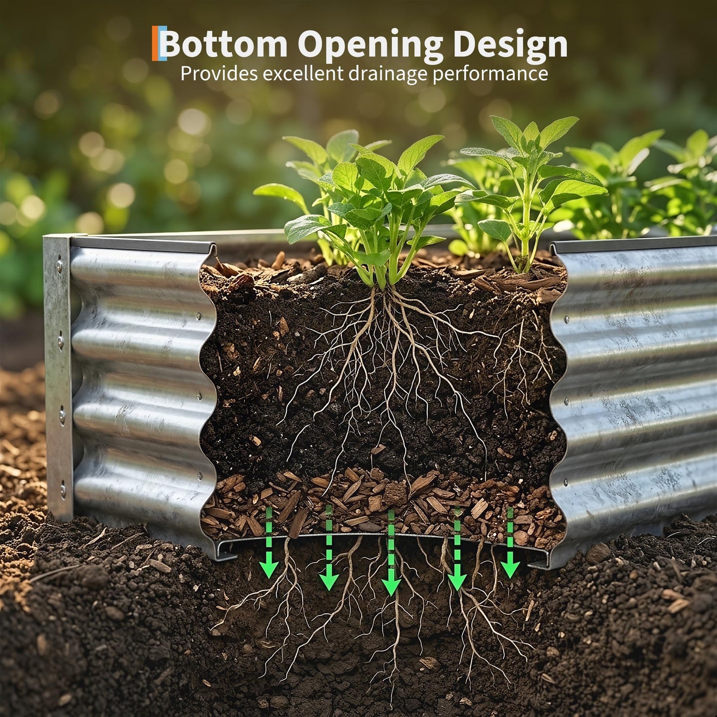 ActiveTrail 2 Pack Galvanized Raised Garden Bed Kit, Large Rectangular Metal Oval Raised Garden Beds, Outdoor Deep Root Box Planter for Gardening, Vegetables, Flowers, Herbs (4x2x1FT, Silver)