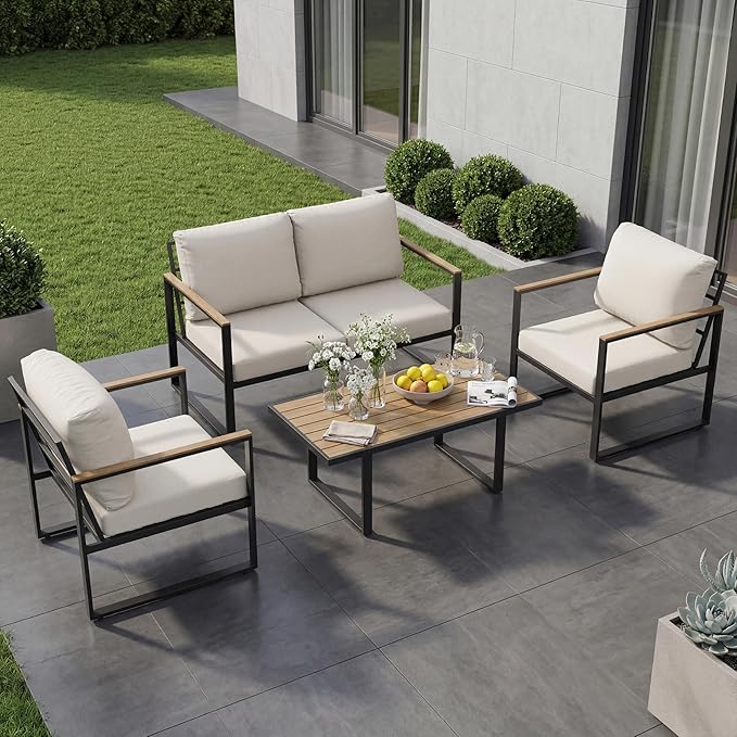 GarveeLife 4 Piece Outdoor Patio Furniture Set