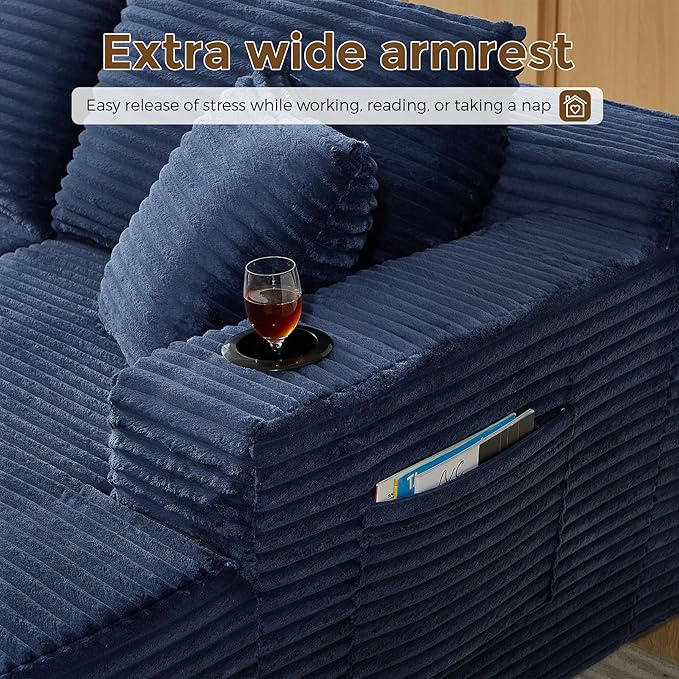 133" Oversized Cloud Boneless Sofa Couch