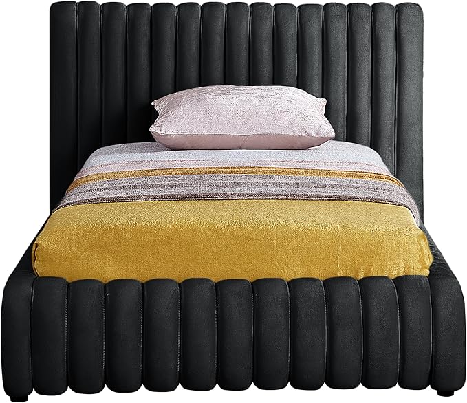 Meridian Furniture NicoBlack-T Nico Collection Modern | Contemporary Velvet
