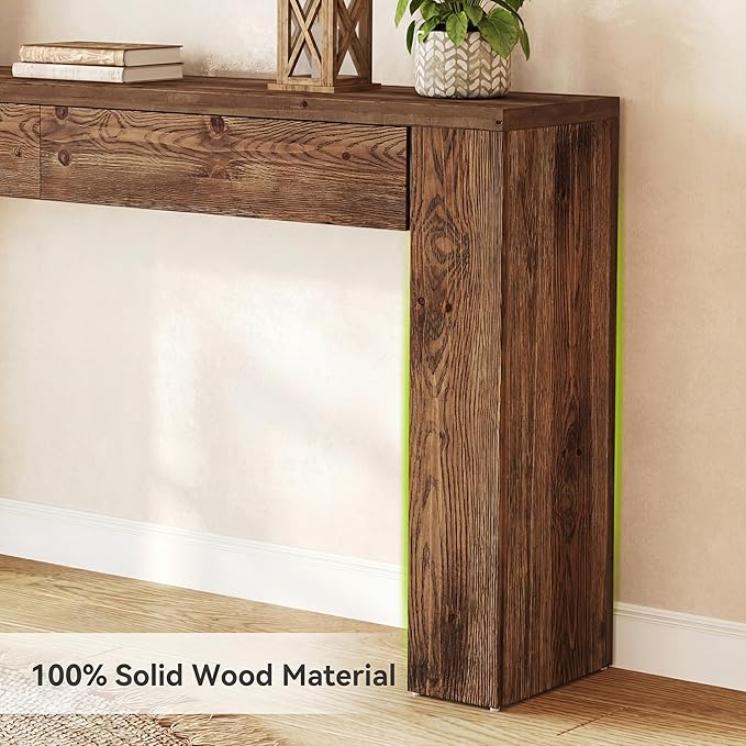 LITTLE TREE Solid Wood 63 Inches Console Table