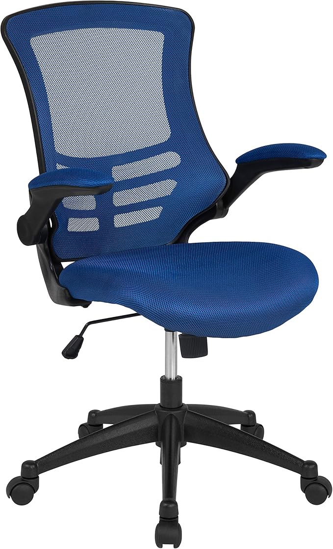 Flash Furniture Kelista Mid-Back Blue Mesh Swivel Ergonomic Task Office Chair