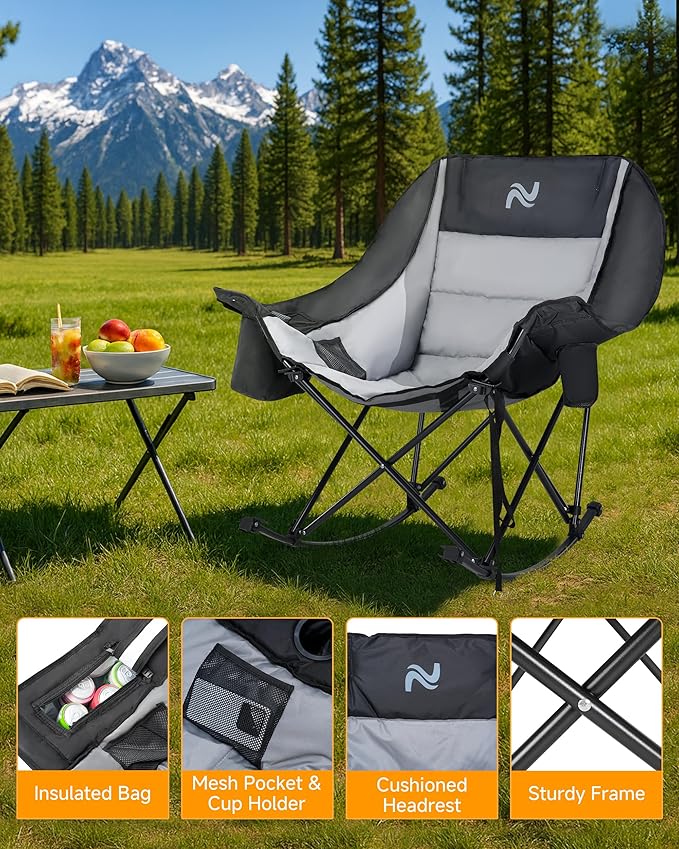 Slsy Oversized Rocking Camping Chair
