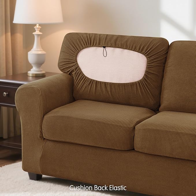 SUBRTEX 7 Pieces Stretch Sofa Slipcover Sets Couch Cover Sets Backrest Cushion