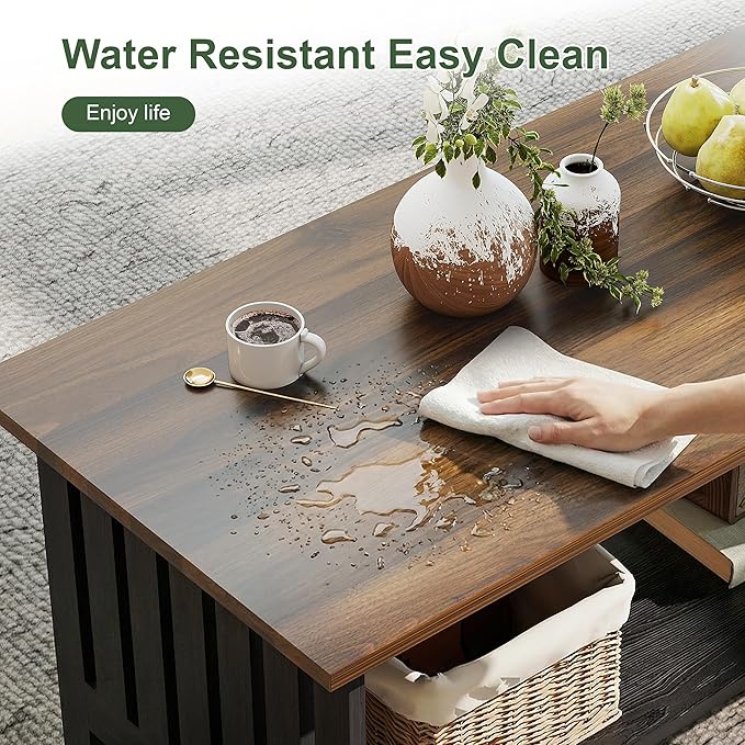 YOSHOOT 39.4" Farmhouse Coffee Table