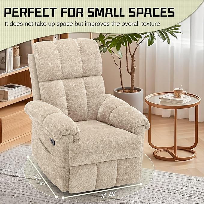 Korser Recliner Chair, Small Rocker Recliner Chair