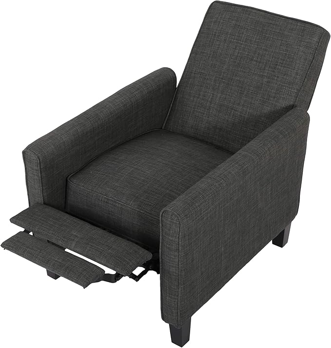Christopher Knight Home Emmie Fabric Recliner, Moss Gray, Dark Brown