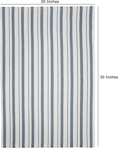 COTTON CRAFT - 4 Pack - Basket Weave Kitchen Towels - Grey - Cotton - Oversized