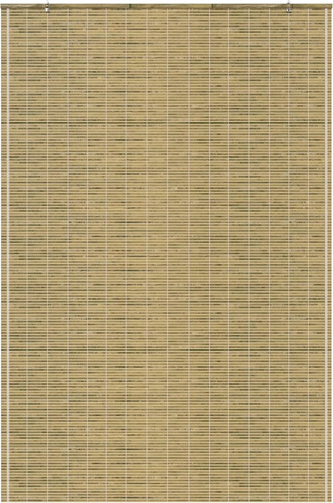 Red Lantern Burnt Bamboo Cordless Window Shade