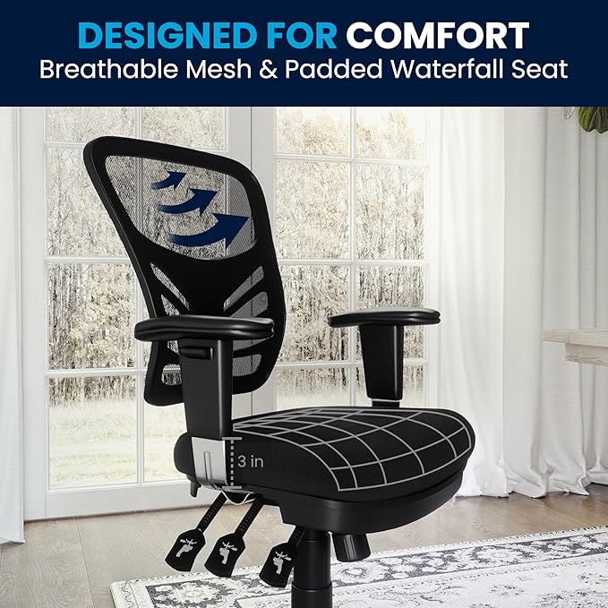 Flash Furniture Nicholas Mid-Back Swivel Desk Chair