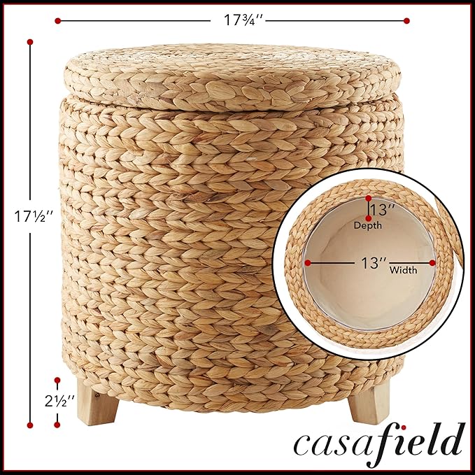 Casafield 17" Round Storage Ottoman