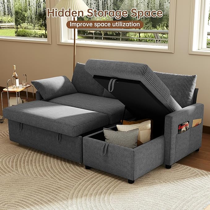 Sofa Bed, Apartment and Sunroom, Dark Gray